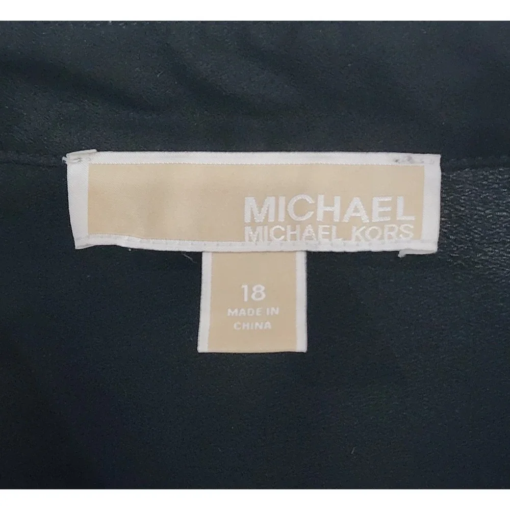 Michael Kors Womens Zip-Pocket Roll-Tab Sleeve Blouse Size‎ 18